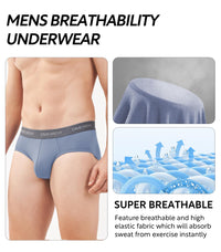 DAVID ARCHY Men's Underwear Briefs Rayon Made from Bamboo Wicking-Moisture Support Pouch Soft Underwear for Men 4 or 7 Pack