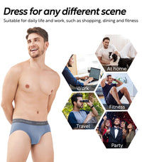 DAVID ARCHY Men's Underwear Briefs Rayon Made from Bamboo Wicking-Moisture Support Pouch Soft Underwear for Men 4 or 7 Pack