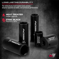 29-Piece 1/2" Drive Impact Socket Set, SAE (3/8 to 1 inch) and Metric (10-24mm) Sizes with Extension Bars Standard Deep Socket Set CR-V Material High Durability Impact Wrench