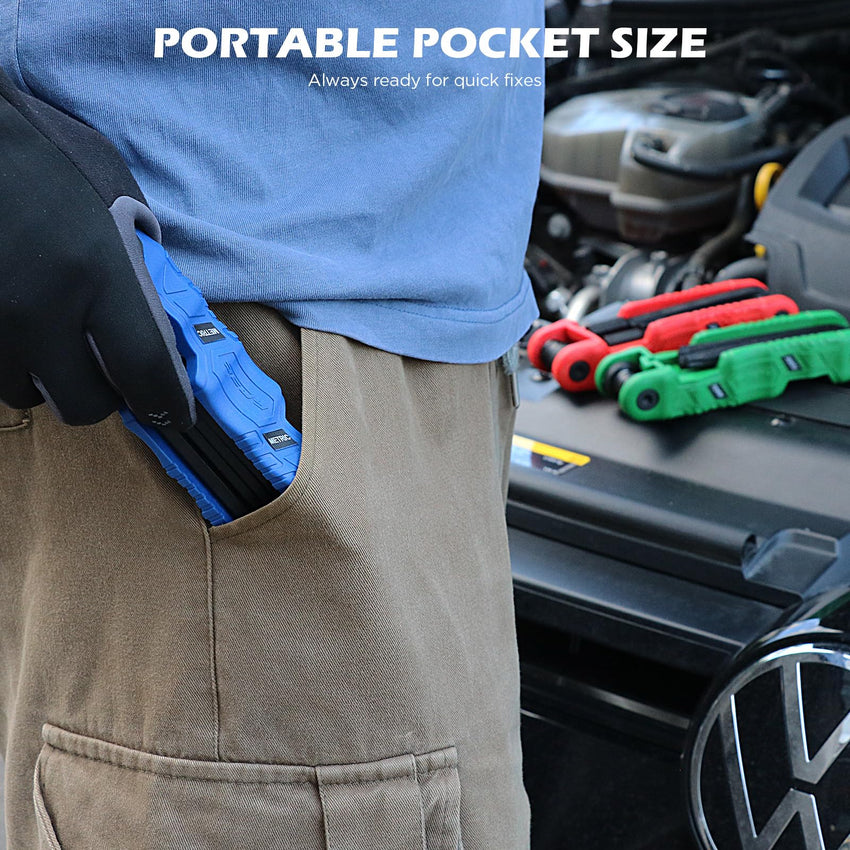 SEDY 32-Piece Hex Key Wrench Set, Metric and SAE Allen Wrenches (0.028-3/8 inch, 0.7-10 mm) L Shape Allen Keys, Chrome Vanadium Steelwith 2x Extension Handle