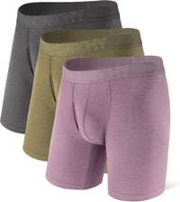 DAVID ARCHY Mens Underwear Boxer Briefs Breathable Soft Moisture-Wicking with Fly Underwear for Men Multipack