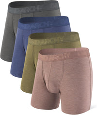 DAVID ARCHY Mens Underwear Boxer Briefs Breathable Soft Moisture-Wicking with Fly Underwear for Men Multipack