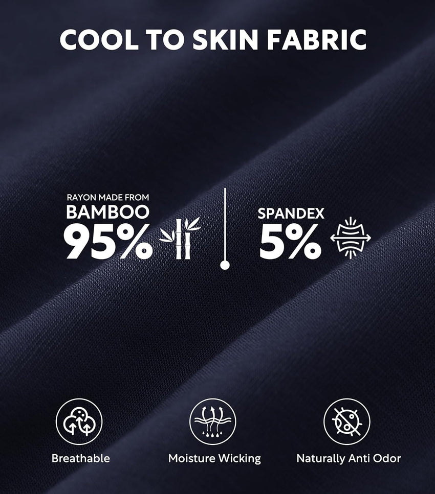 DAVID ARCHY Mens Boxer Shorts Breathable Soft Rayon Made from Bamboo Boxers for Men Loose Fit Mens Underwear 3 or 5 Pack