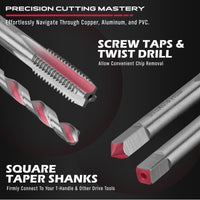 Thread Repair Thread Chaser Tool Set - 49PCS Thread Cleaner Rethreading Master Kit Metric SAE Bolt Restorer File Nut Rethreader Automotive Wheel Stud Spark Plug Engine Standard Screw Threading UNC UNF