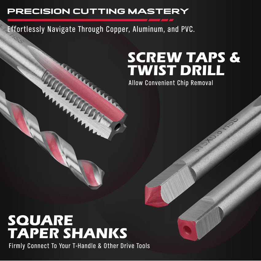 Thread Repair Thread Chaser Tool Set - 49PCS Thread Cleaner Rethreading Master Kit Metric SAE Bolt Restorer File Nut Rethreader Automotive Wheel Stud Spark Plug Engine Standard Screw Threading UNC UNF