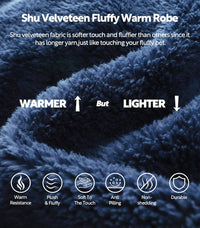 DAVID ARCHY Men's Soft Fleece Plush Robe Full Length Long Bathrobe