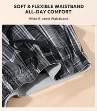 DAVID ARCHY Mens Pajama Pants Soft Cotton Plaid Sleepwear, Comfy Lounge Woven Pajamas Bottoms PJ Pant for Men, 3 pack