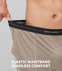 DAVID ARCHY Mens Pajamas Set - Soft Pj Sets for Men Long Sleeve Pajamas Men Cotton Mens Pjs Sets Loungewear with Pockets