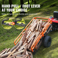 VEVOR ATV UTV Trailer Tow Behind Dump Cart, 1500lbs 15 Cubic Feet, Heavy Duty Yard Garden Trailer Pull Behind Dump Trailer for Lawn Mower Tractor