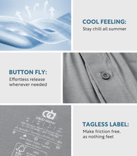 DAVID ARCHY Mens Boxer Shorts Breathable Soft Rayon Made from Bamboo Boxers for Men Loose Fit Mens Underwear 3 or 5 Pack