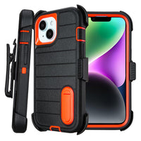 for Phone case iPhone 13 Case with Belt Clip, Heavy Duty Military Grade Drop iPhone13 Protective Case, Shockproof Defender Cover for iPhone 13 Cases 6.1 inch (Black+Blue)