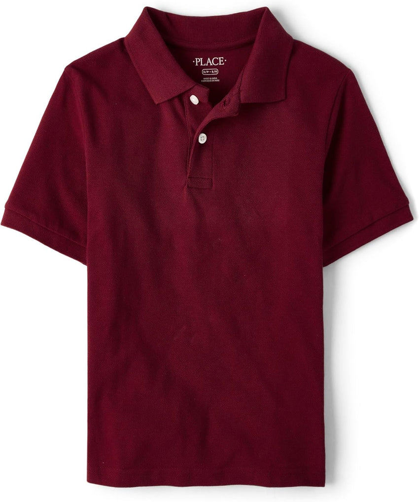 The Children's Place Boys' Uniform Short Sleeve Pique Polo