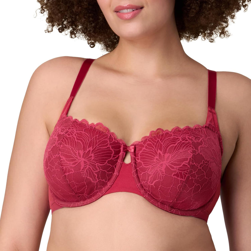 PLAYTEX Womens Balconette Underwire Bra, Plus-Size Bras Available, Full Coverage, Convertible Straps, Lace, 4800