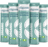 Cliganic Organic Cotton Rounds (300 Count) Makeup Remover Pads, Hypoallergenic, Lint-Free | 100% Pure Cotton (Packaging May Vary)