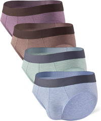 DAVID ARCHY Men's Underwear Briefs Rayon Made from Bamboo Wicking-Moisture Support Pouch Soft Underwear for Men 4 or 7 Pack
