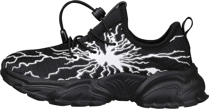 BRONAX Little/Big Boys Comfortable Graffiti Personality Tennis Shoes