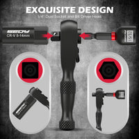 80-Piece Premium Magnetic Impact Nut Driver Set Metric & SAE with Socket Adapters, Bit Holder, Wing Nut Driver, Universal Sockets, Quick Release Extension, Power Bits