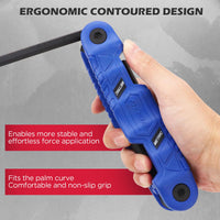 SEDY 32-Piece Hex Key Wrench Set, Metric and SAE Allen Wrenches (0.028-3/8 inch, 0.7-10 mm) L Shape Allen Keys, Chrome Vanadium Steelwith 2x Extension Handle