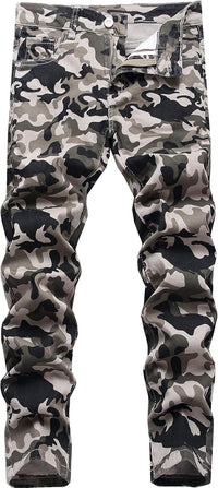 Boy's Skinny Fit Ripped Destroyed Distressed Stretch Slim Jeans Pants