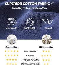 DAVID ARCHY Men's Pajamas Set Soft Cotton Long Sleeve Sleepwear Comfy Loungewear Pjs with Pockets