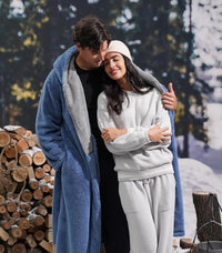 DAVID ARCHY Men's Soft Fleece Plush Robe Full Length Long Bathrobe