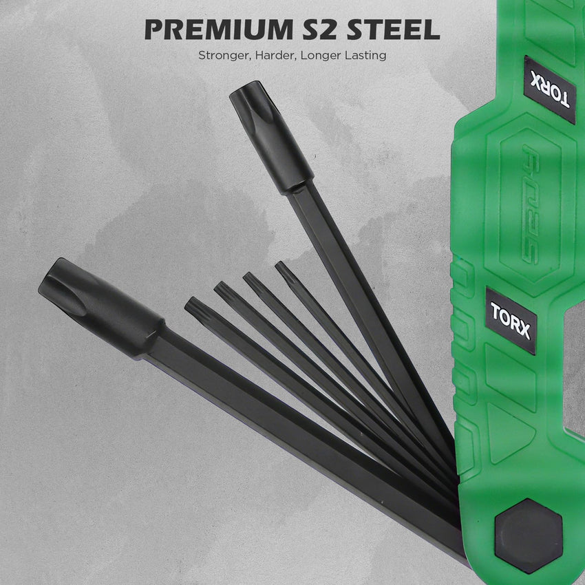 SEDY 32-Piece Hex Key Wrench Set, Metric and SAE Allen Wrenches (0.028-3/8 inch, 0.7-10 mm) L Shape Allen Keys, Chrome Vanadium Steelwith 2x Extension Handle