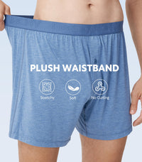 DAVID ARCHY Mens Boxers Soft Rayon Made from Bamboo Boxers for Men Pack Loose Underwear Cooling Mens Boxer Shorts