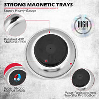 Magnet Sweeper Magnetic Nail Roller: 17-Inch Heavy Duty Magnet Nail Pickup Rolling Tool with Telescoping Adjustable Handle 8.8-Pound Capacity Ideal for Workshop Garage Yard Construction Cleanup