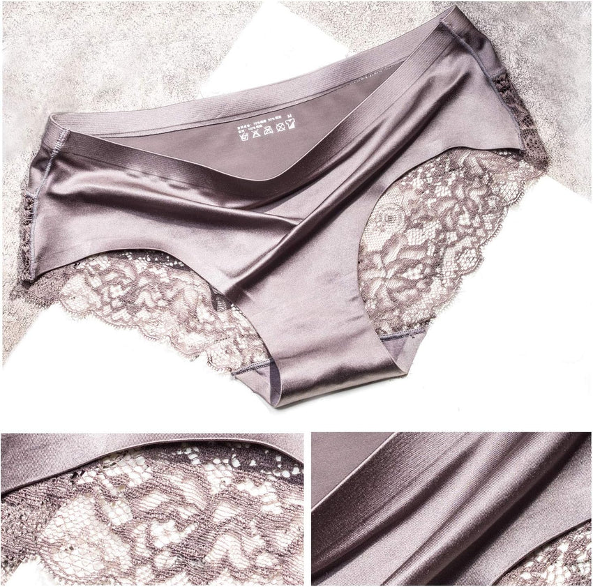 Silky Smooth Invisible Hipster Bikini Underwear for Women Frozen Silk Seamless Panties with Silky Tactile Touch