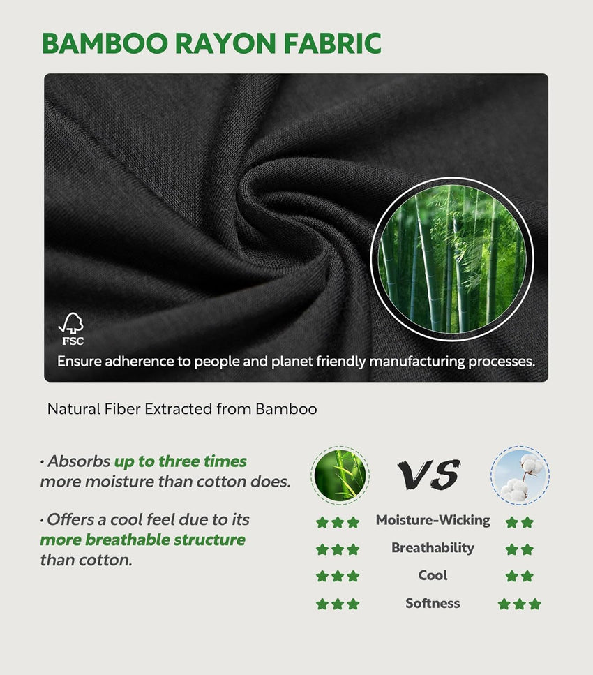 DAVID ARCHY Mens Trunks Underwear Soft Breathable Rayon Made from Bamboo Trunk No Fly Pouch