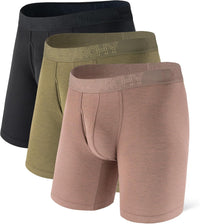 DAVID ARCHY Mens Underwear Boxer Briefs Breathable Soft Moisture-Wicking with Fly Underwear for Men Multipack