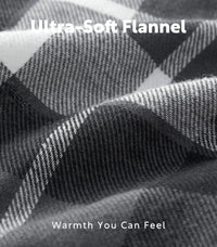 DAVID ARCHY Men's Pajamas Set Flannel Pjs Sets Ultra-Soft Cotton Pajamas for Men Classic Plaid Lounge Set with Roomy Pockets