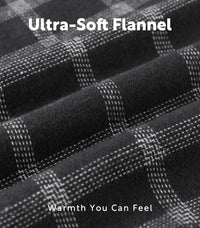 DAVID ARCHY Men's Pajamas Set Flannel Pjs Sets Ultra-Soft Cotton Pajamas for Men Classic Plaid Lounge Set with Roomy Pockets