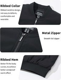 7DAY'S Men's Bomber Jackets Thermal Quilted Jacket Water Resistant Warm Winter Coats
