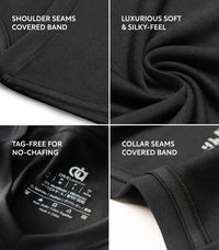 DAVID ARCHY Men's Undershirts Micro Modal Ultra Soft T-Shirts Stretch Moisture-Wicking Crewneck/V-Neck Tees for Men, 3-Pack