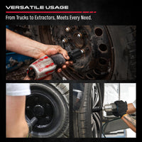 29-Piece 1/2" Drive Impact Socket Set, SAE (3/8 to 1 inch) and Metric (10-24mm) Sizes with Extension Bars Standard Deep Socket Set CR-V Material High Durability Impact Wrench