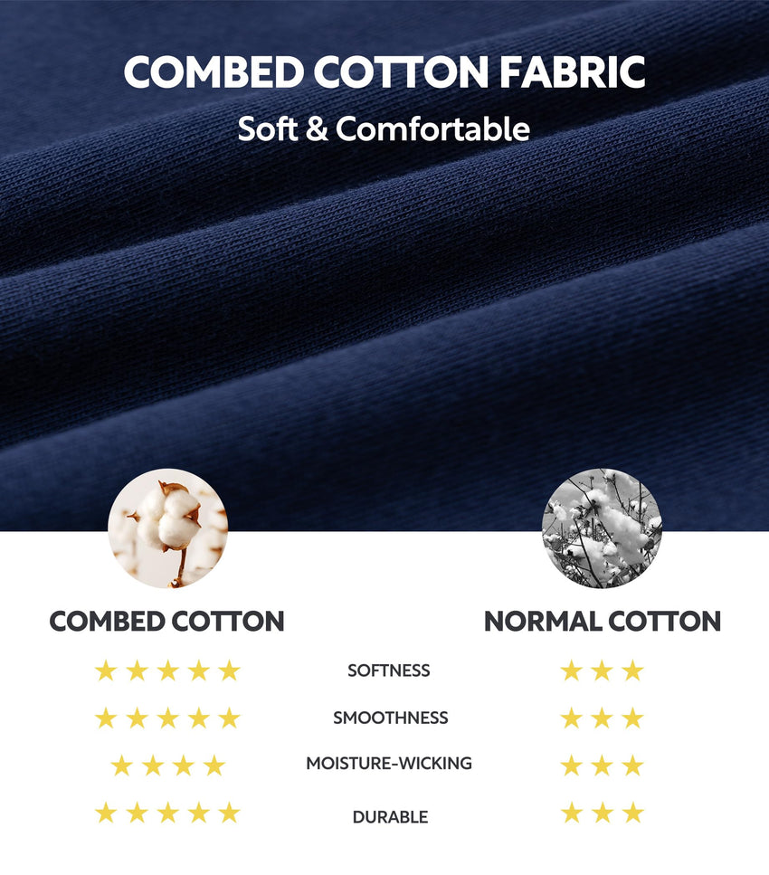 DAVID ARCHY Combed Cotton Boxers for Men Soft Underwear Mens Boxers Knit Boxer Shorts for Men Pack