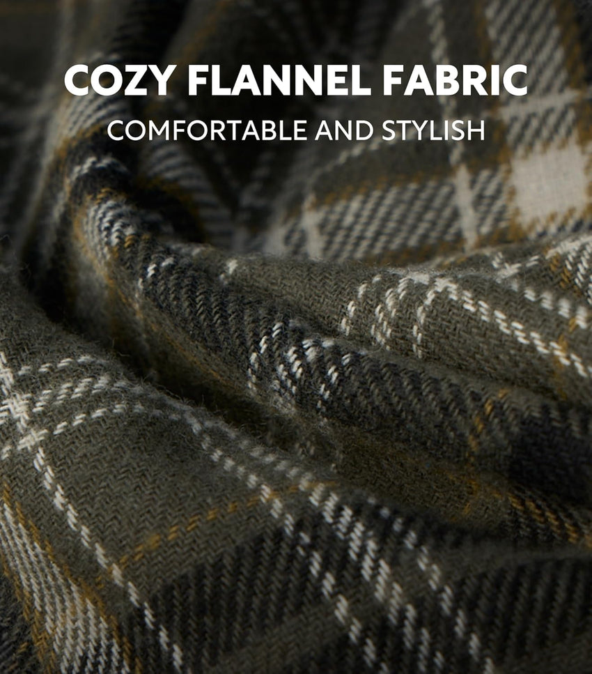 DAVID ARCHY Men's Flannel Pajama Pants, Soft & Cozy Cotton Pajama Pants, Lightweight Plaid Pants for Men with Pockets 2-Pack