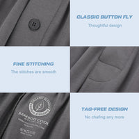 BAMBOO COOL Mens Pajama Pants Sleep Lounge Bottoms Soft Comfy Pj Pant Sleepwear with Pockets 2 Pack