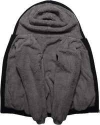 SWISSWELL Hooded Jacket for Boys Full Zip Ultra Soft Sherpa Fleece Hoodie Sweatshirt for Kids School Hooded Outerwear