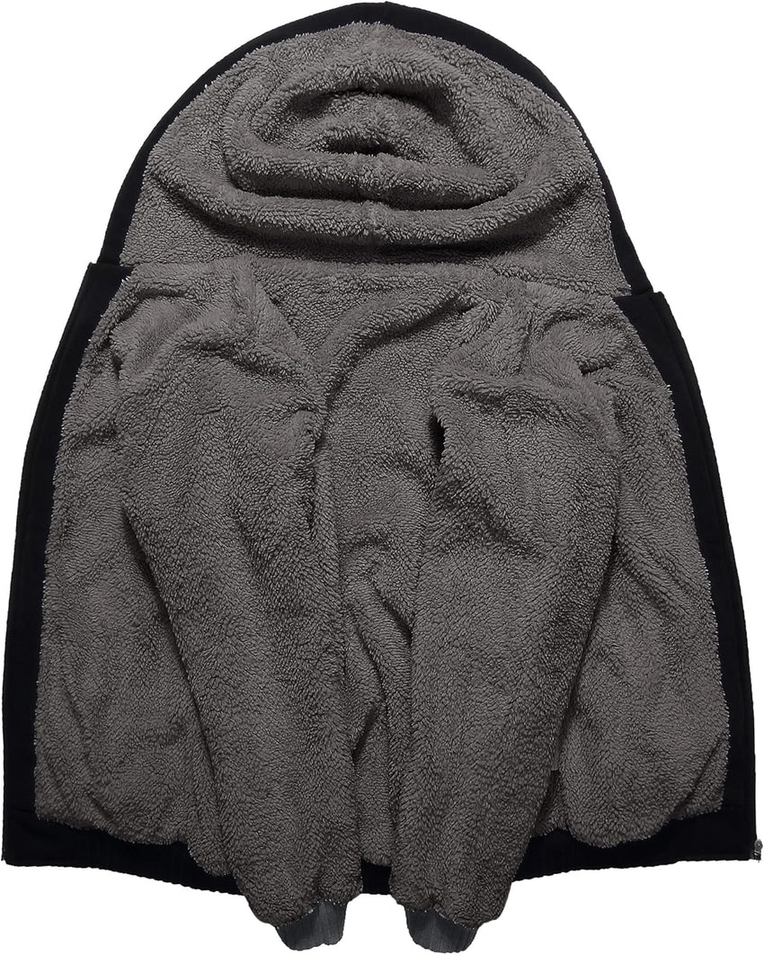 SWISSWELL Hooded Jacket for Boys Full Zip Ultra Soft Sherpa Fleece Hoodie Sweatshirt for Kids School Hooded Outerwear