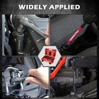 29-Piece 1/2" Drive Impact Socket Set, SAE (3/8 to 1 inch) and Metric (10-24mm) Sizes with Extension Bars Standard Deep Socket Set CR-V Material High Durability Impact Wrench