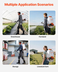 VEVOR Gas Powered Backpack Sprayer, 26.5CC 0.9HP Engine, Garden Sprayer with 6.5 Gallon Tank, Large Area Coverage, Lawn Spraying Machine with 24 in Wand & Nozzles for Efficient Gardening & Farming
