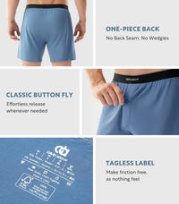 DAVID ARCHY Ultra Soft Modal Boxers for Men, Silky Stretchy Boxer Shorts, Breathable Loose Men's Underwear for Sleep 4 Pack