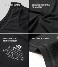 DAVID ARCHY Men's Undershirts Combed Cotton Tank Tops Soft Moisture-Wicking Shirt Breathable A-Shirt for Men 3 Pack