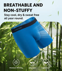 DAVID ARCHY Mens Underwear Rayon Made from Bamboo 7-Pack, Wicking-Moisture & Cool Boxer Briefs with Support Pouch