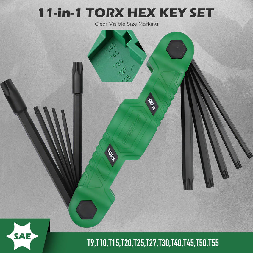 SEDY 32-Piece Hex Key Wrench Set, Metric and SAE Allen Wrenches (0.028-3/8 inch, 0.7-10 mm) L Shape Allen Keys, Chrome Vanadium Steelwith 2x Extension Handle