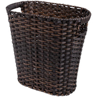 GRANNY SAYS Wicker Trash Can, Bathroom Trash Can with Handles, Wicker Waste Basket for Bathroom, Waste Basket for Bedroom, Decorative Wicker Wastebasket, 19 Liters/5 Gallons, 1-Pack Dark Brown
