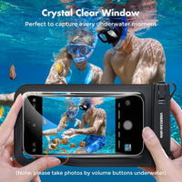 UNBREAKcable IPX8 Waterproof Phone Pouch 2-Pack, Double Space Waterproof Phone Case for iPhone 15 16 Pro Max up to 7", Cellphone Dry Bag with Lanyard for Vacation Beach Kayak Cruise Travel Essentials