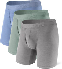 DAVID ARCHY Mens Underwear Boxer Briefs Breathable Soft Moisture-Wicking with Fly Underwear for Men Multipack